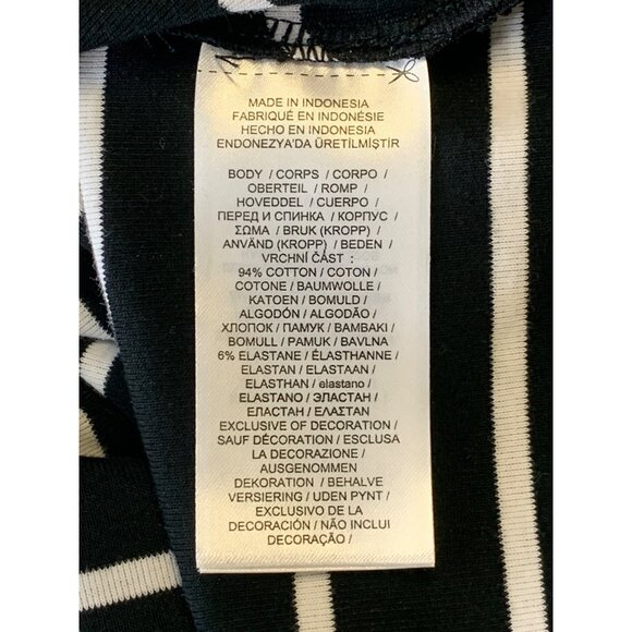 Ralph Lauren Women XXL Extra Large Black White Stripe Short Sleeve Boat NWT New - Picture 8 of 9